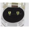 Image 1 : #50-NATURAL PERIDOT .925 SOLID SILVER EARRINGS