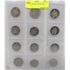 Image 1 : PAGE OF 12 US & CANADA HALF DOLLARS
