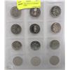 Image 1 : COIN HOLDER WITH 12 CANADIAN DOLLAR COINS