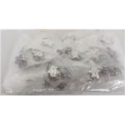 BAG OF 50 PURPLE BEAR METAL CHARMS