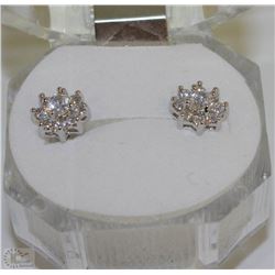 #51-CUBIC ZIRCONIA .925 SOLID SILVER EARRINGS