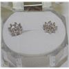 Image 1 : #51-CUBIC ZIRCONIA .925 SOLID SILVER EARRINGS