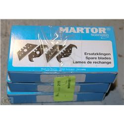 LOT OF 3 CASES OF 100 MARTOR SOLINGEN SPARE BLADES