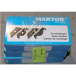 LOT OF 3 CASES OF 100 MARTOR SOLINGEN SPARE BLADES