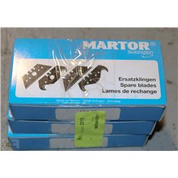 LOT OF 3 CASES OF 100 MARTOR SOLINGEN SPARE BLADES