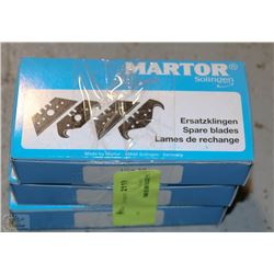 LOT OF 3 CASES OF 100 MARTOR SOLINGEN SPARE BLADES