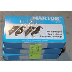 LOT OF 3 CASES OF 100 MARTOR SOLINGEN SPARE BLADES