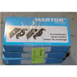 LOT OF 3 CASES OF 100 MARTOR SOLINGEN SPARE BLADES