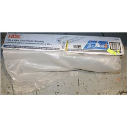ROLL OF 4MIL CLEAR PLASTIC SHEETING