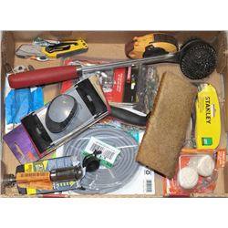 FLAT OF STORE RETURN ITEMS INCL BBQ IGNITOR KIT,