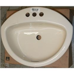 NEW CRANE CORONETTE BONE SINKS 21"X17" DROP IN