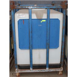 EXTRA LARGE CREAM TOTE WITH METAL CAGE