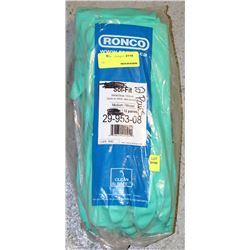 12 PAIRS OF RONCO UNLINED, NITRILE GLOVE SIZE MED