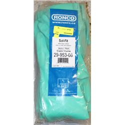 12 PAIRS OF RONCO UNLINED, NITRILE GLOVE SIZE MED