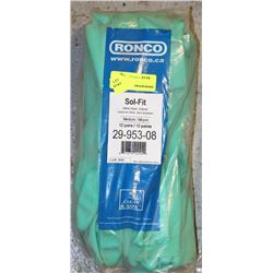 12 PAIRS OF RONCO UNLINED, NITRILE GLOVE SIZE MED