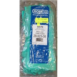 12 PAIRS OF RONCO UNLINED, NITRILE GLOVE SIZE MED
