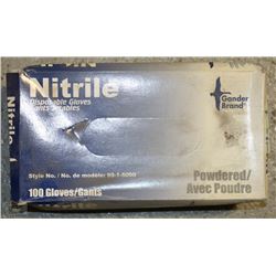 GANDER BRAND NITRILE POWDERED DISPOSABLE GLOVES
