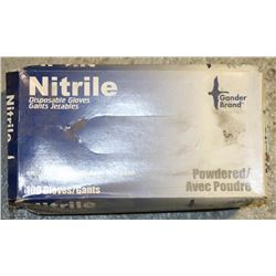 GANDER BRAND NITRILE POWDERED DISPOSABLE GLOVES