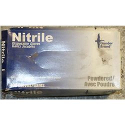 GANDER BRAND NITRILE POWDERED DISPOSABLE GLOVES