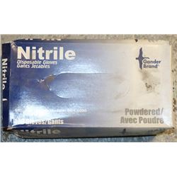 GANDER BRAND NITRILE POWDERED DISPOSABLE GLOVES
