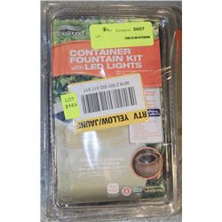 TOTALPOND CONTAINER FOUNTAIN KIT WITH LED LIGHTS