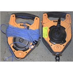 LOT OF 2 DEWALT 3-IN-1 CHALK LINE