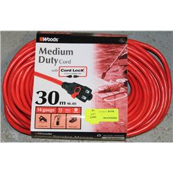 WOODS MEDIUM DUTY EXTENSION CORD WITH CORD LOCK