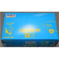 MARIGOLD INDUSTRIAL BOX OF 100 NITRILE GLOVES SZ M