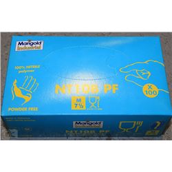 MARIGOLD INDUSTRIAL BOX OF 100 NITRILE GLOVES SZ M
