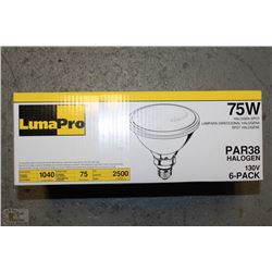 LUMAPRO CASE OF SIX 75W HALOGEN SPOT LAMP