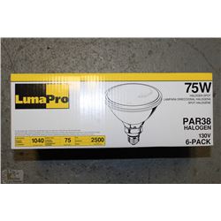 LUMAPRO CASE OF SIX 75W HALOGEN SPOT LAMP