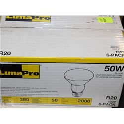 LUMAPRO CASE OF 6 50W FLOOD LAMPS