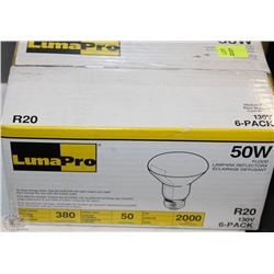 LUMAPRO CASE OF 6 50W FLOOD LAMPS