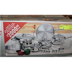 CHEF'S SECRET 16 PC 5PLY SURGICAL STAINLESS STEEL