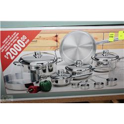 CHEF'S SECRET 16 PC 5PLY SURGICAL STAINLESS STEEL