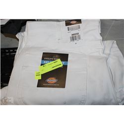 DICKIES SIZE 36X32 WHITE UTILITY PANTS