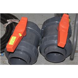 TWO IPEX 4" BALL VALVES NEW