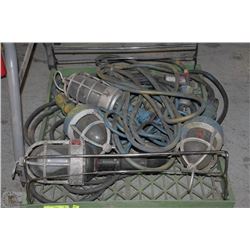 TRAY WITH FOUR HEAVY DUTY WORK LIGHTS