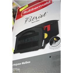 RUBBERMAID BLACK "PATRIOT" TOUGH POLYMER MAILBOX