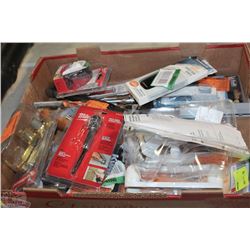 TRAY OF STORE RETURN ITEMS INCL DOOR LOCKS,