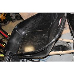 TRUE TEMPER WHEEL BARREL WITH FLAT TIRE