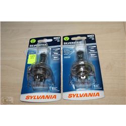 PAIR OF SYLVANIA SILVERSTAR 9003 H4 HALOGEN HEAD
