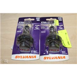 PAIR OF SYLVANIA H13 9008 XTRA VISION HALOGEN HEAD