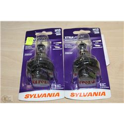 PAIR OF SYLVANIA H13 9008 XTRA VISION HALOGEN HEAD