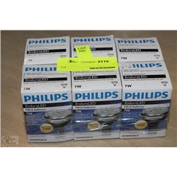 LOT OF 6 PHILIPS ENDURA-LED MR16 REFLECTOR 7W