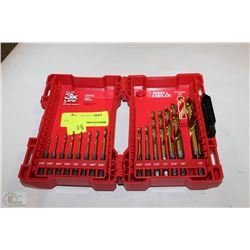 MILWAUKEE 15PC TITANIUM CODED RED HELIX DRILL BITS