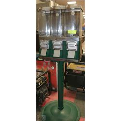 VINTAGE THREE COMPARTMENT CANDY MACHINE