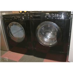 BLACK KENMORE FRONT LOAD WASHER AND DRYER