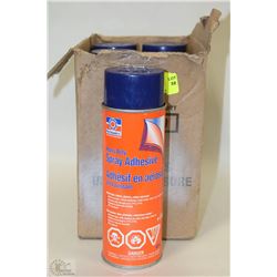LOT OF 4 CANS OF HEAVY DUTY SPRAY ADHESIVE