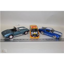 LOT OF 3 COLLECTIBLE DIE CAST 1967 SHELBY GT,CAT